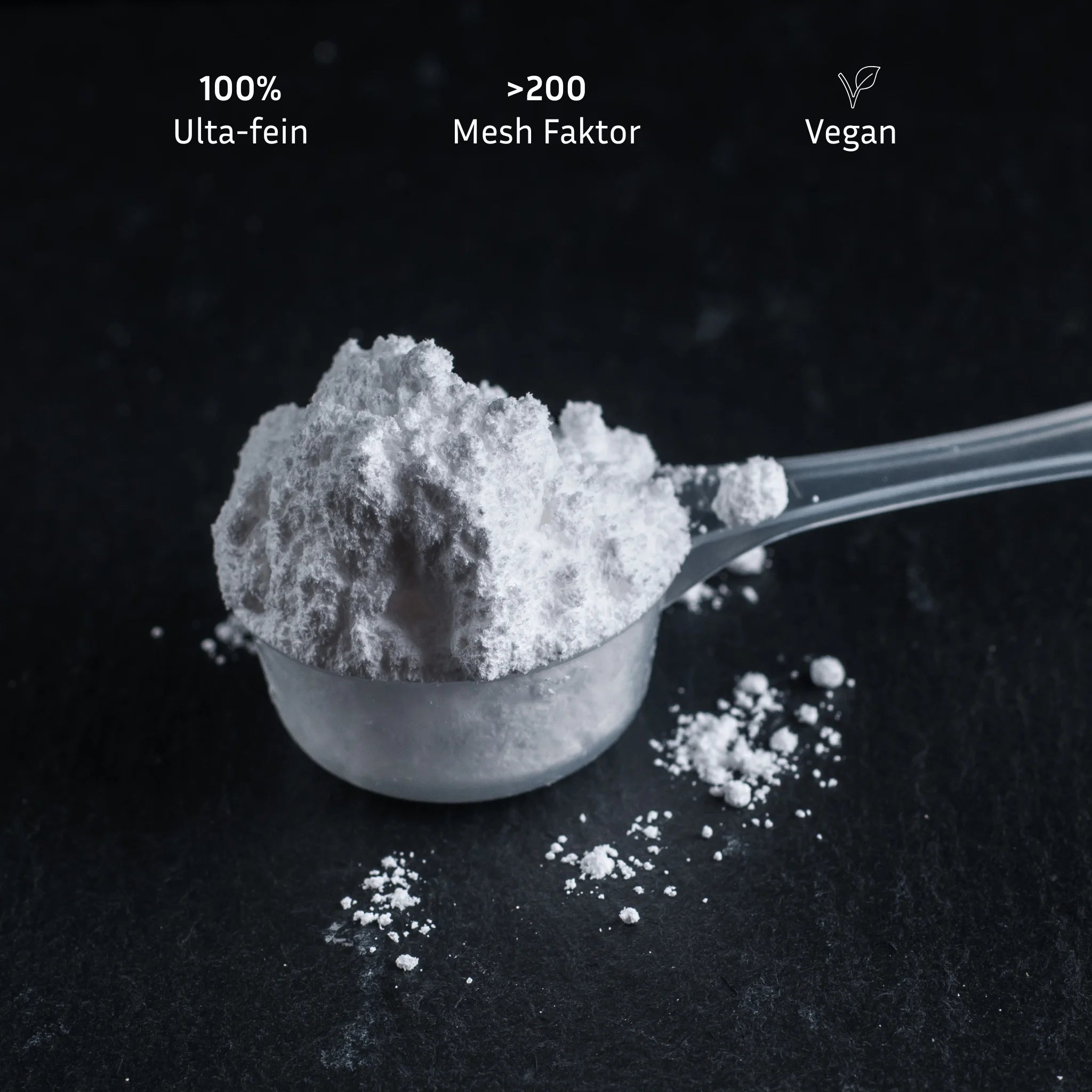 Kreatin Monohydrat von GOOD Hydration ist ultra-fein mit einem Mesh Faktor über 200 und vegan.