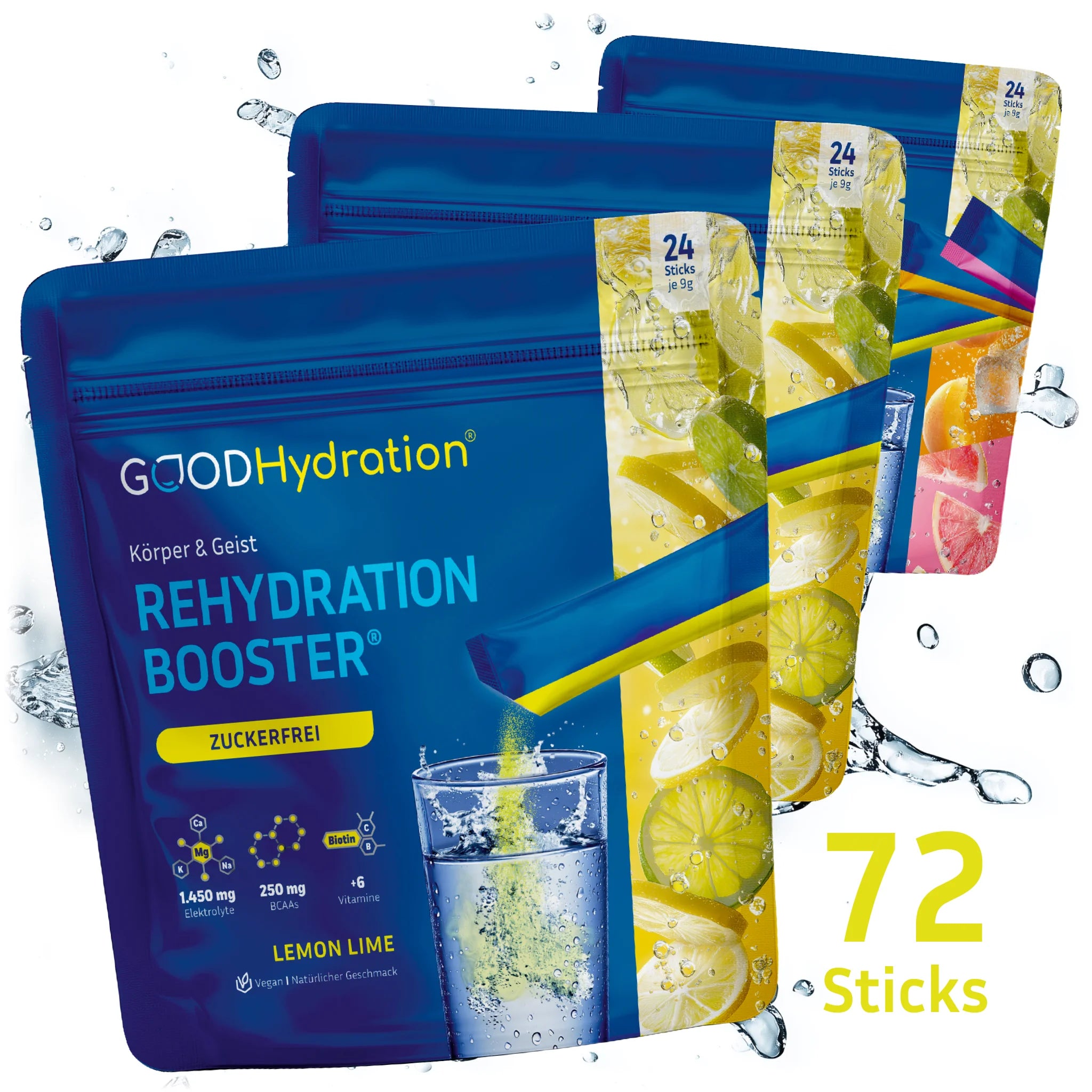 Im Bundle sparst du viel Geld. Zwei Packungen Lemon Lime plus ein Variety Pack zum Vorteilspreis unter 1 Euro je Hydration Stick. Unschlagbar günstig.