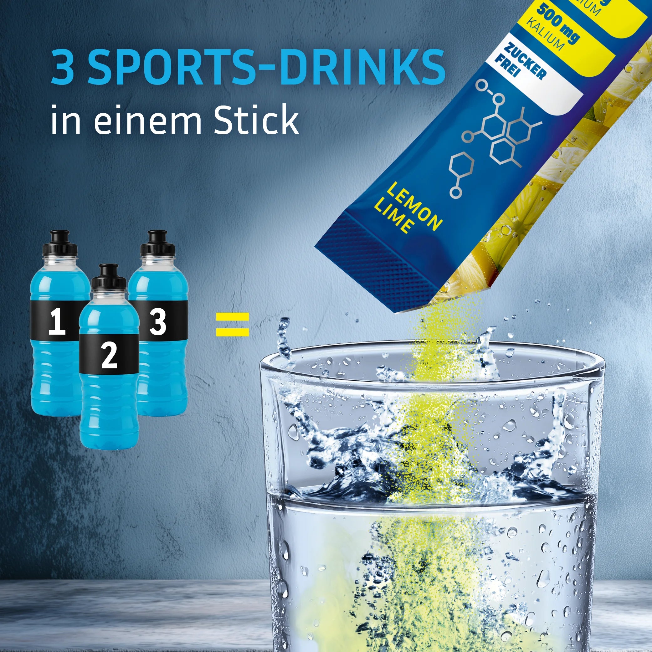 Ein Stick Rehydration Booster von GOOD Hydration enthält so viele Elektrolyte und Vitamine wie 3 Sport Drinks.