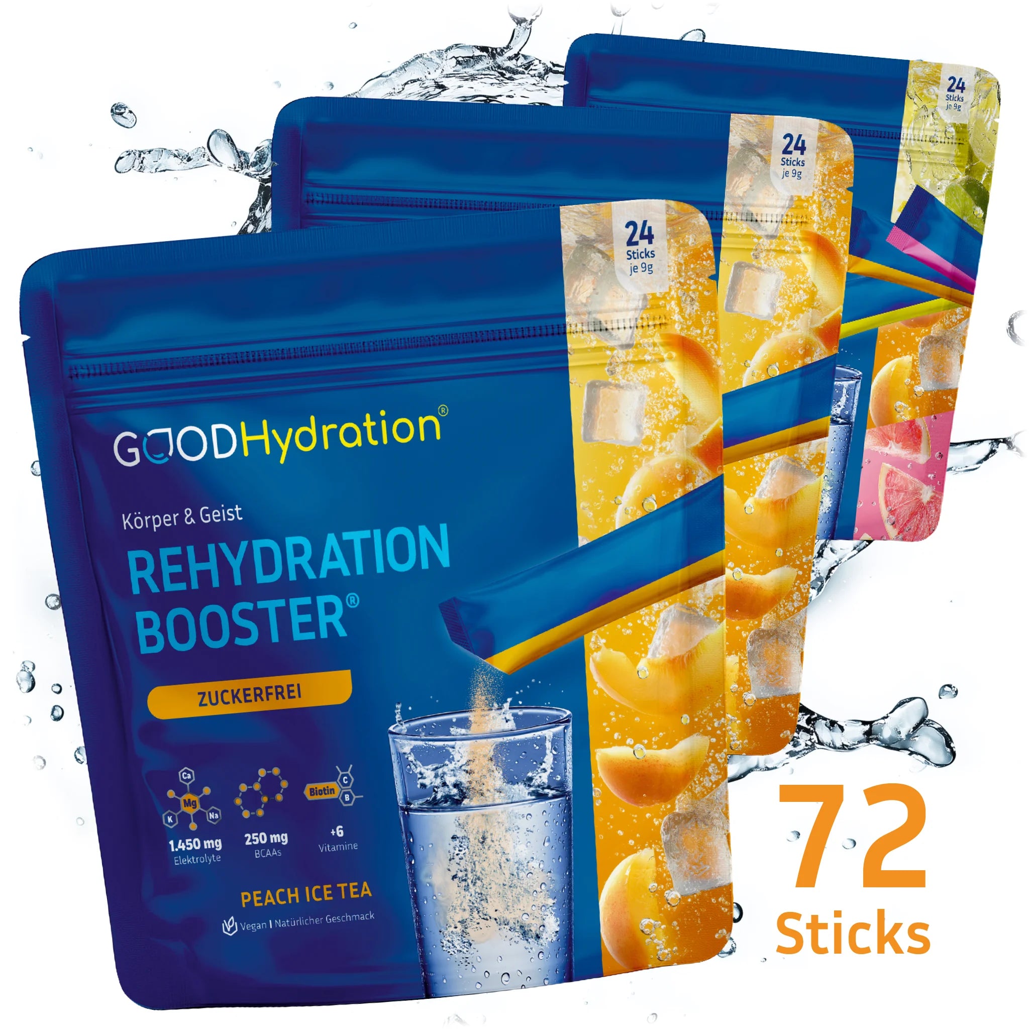 Im Bundle sparst du viel Geld. Zwei Packungen Peach Ice Tea plus ein Variety Pack zum Vorteilspreis unter 1 Euro je Hydration Stick. Unschlagbar günstig.