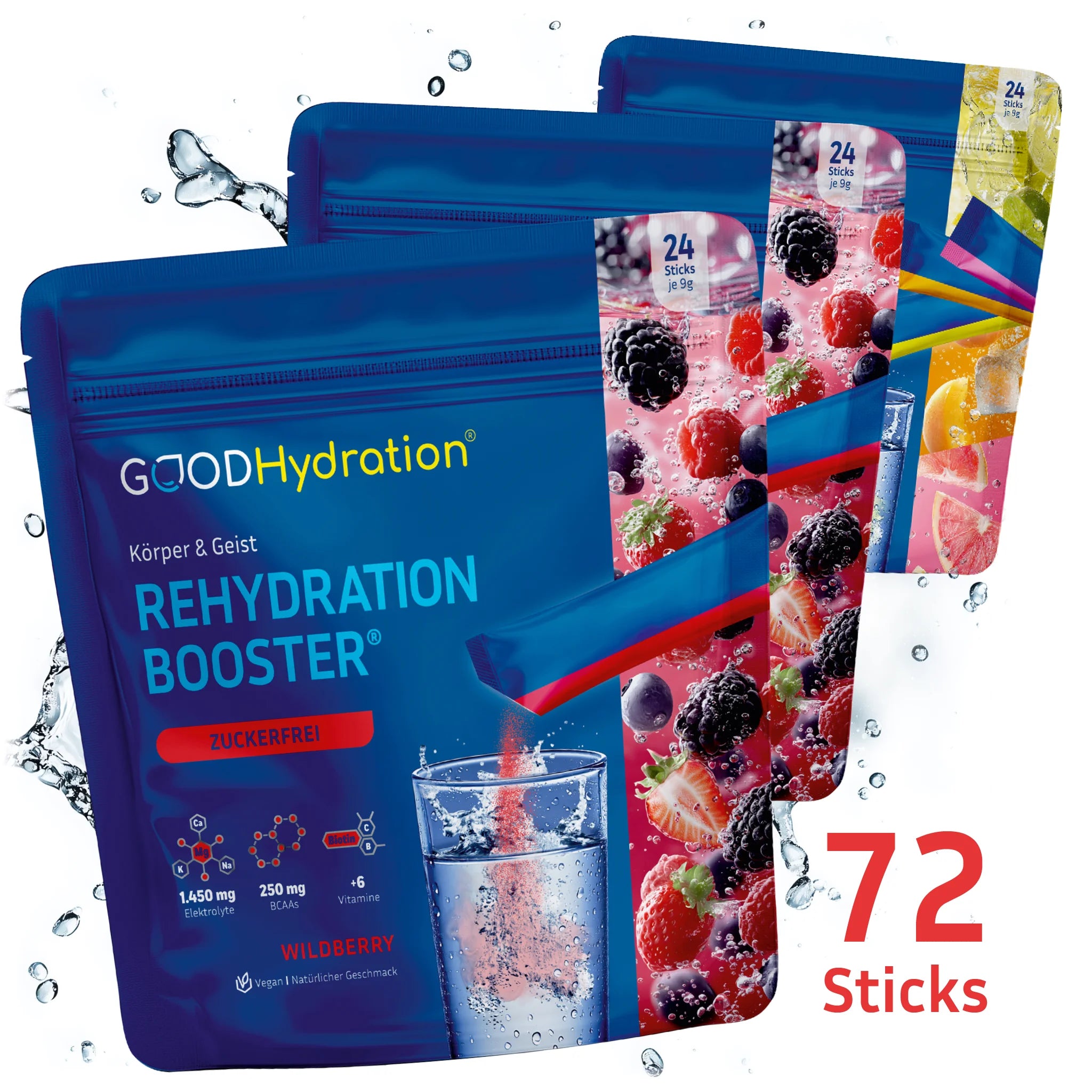 Im Bundle sparst du viel Geld. Zwei Packungen Wildberry plus ein Variety Pack zum Vorteilspreis unter 1 Euro je Hydration Stick. Unschlagbar günstig.
