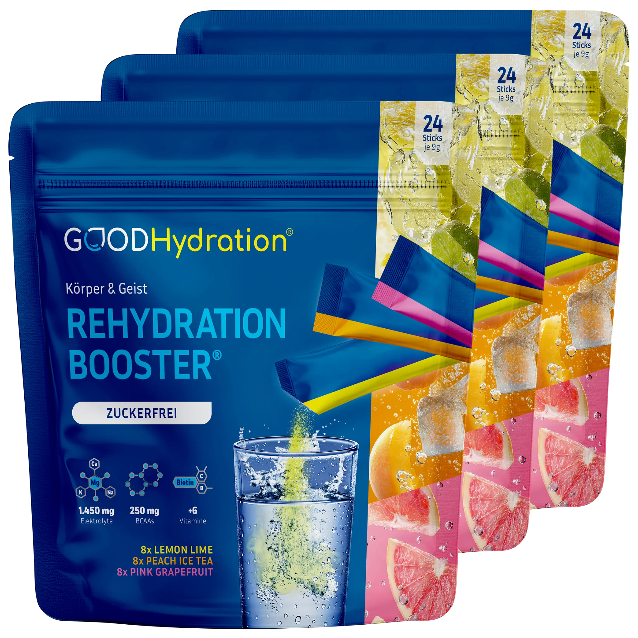 Hier klicken zur Auswahl Variety Pack Vorteils-Bundle mit  72 Hydration Sticks. Im Bundle sparst du immer. Ein Hydration Stick kostet unter 1 €. Dieses Bundle ist die beliebteste Auswahl. 