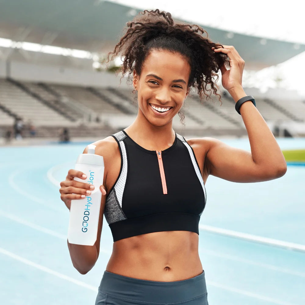 Zucker macht dich langsam und dick. GOOD Hydration ist zuckerfrei. Dafür voll mit 1.450mg Elektrolyten, Vitaminen und Ballaststoffen für die beste Leistung.