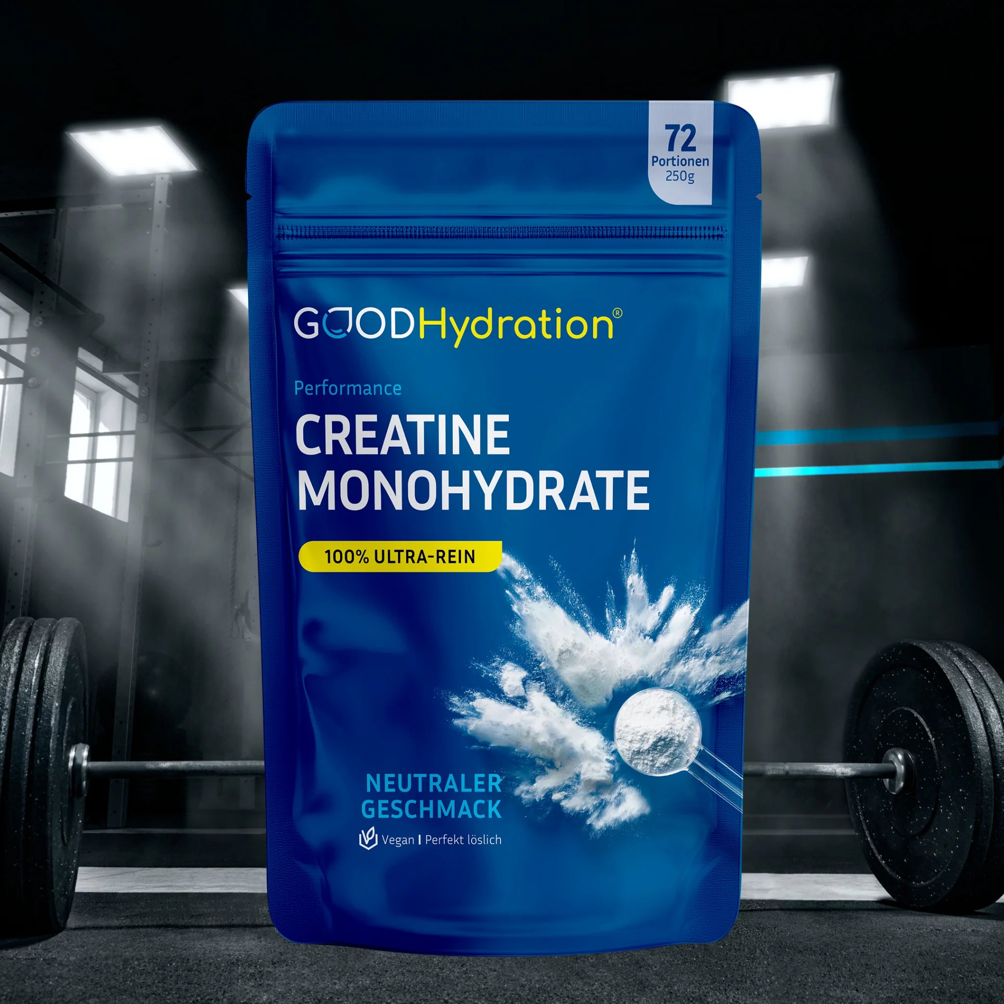 Kreatin Monohydrat ist das ideale Supplement für Kraftsport, CrossFit, Hyrox und Teamsportarten wie Fussball. Nimm täglich Kreatin zum Muskelaufbau und zur Leistungssteigerung.