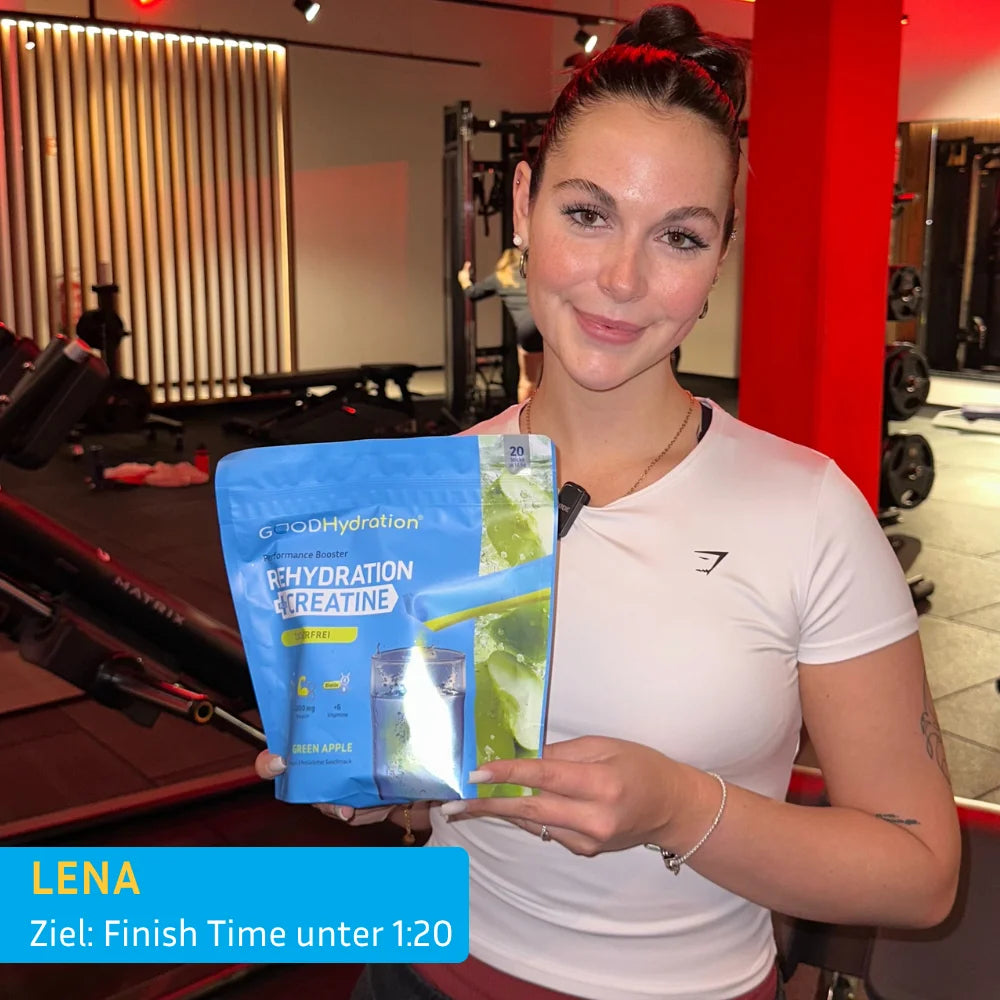 GOOD Hydration versorgt dich zuverlässig mit wichtigen Nährstoffen, die dich bei deinen Zielen voranbringen. Rehydration plus Kreatin für neue Bestleistungen.