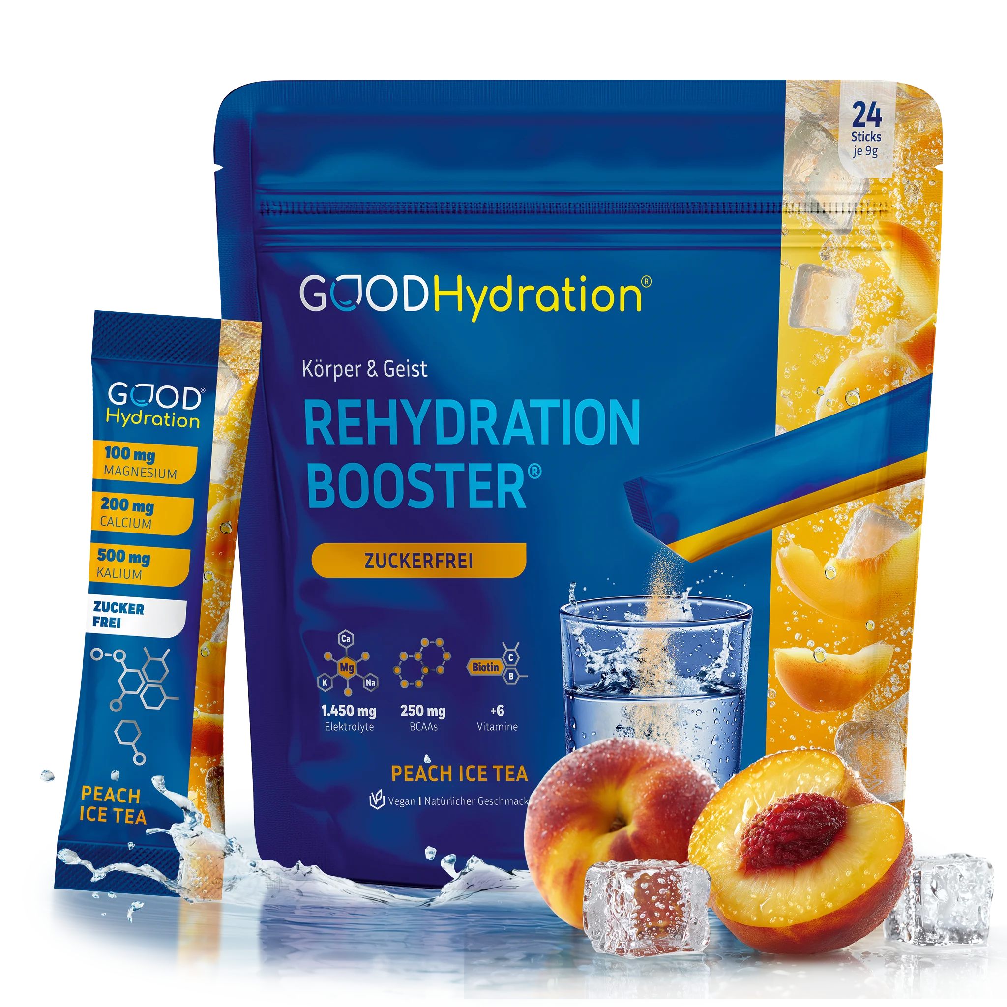 Marktführer mit den meistverkauften Elektrolytgetränken in Deutschland, Österreich und der Schweiz. Geschmack Peach Ice Tea.