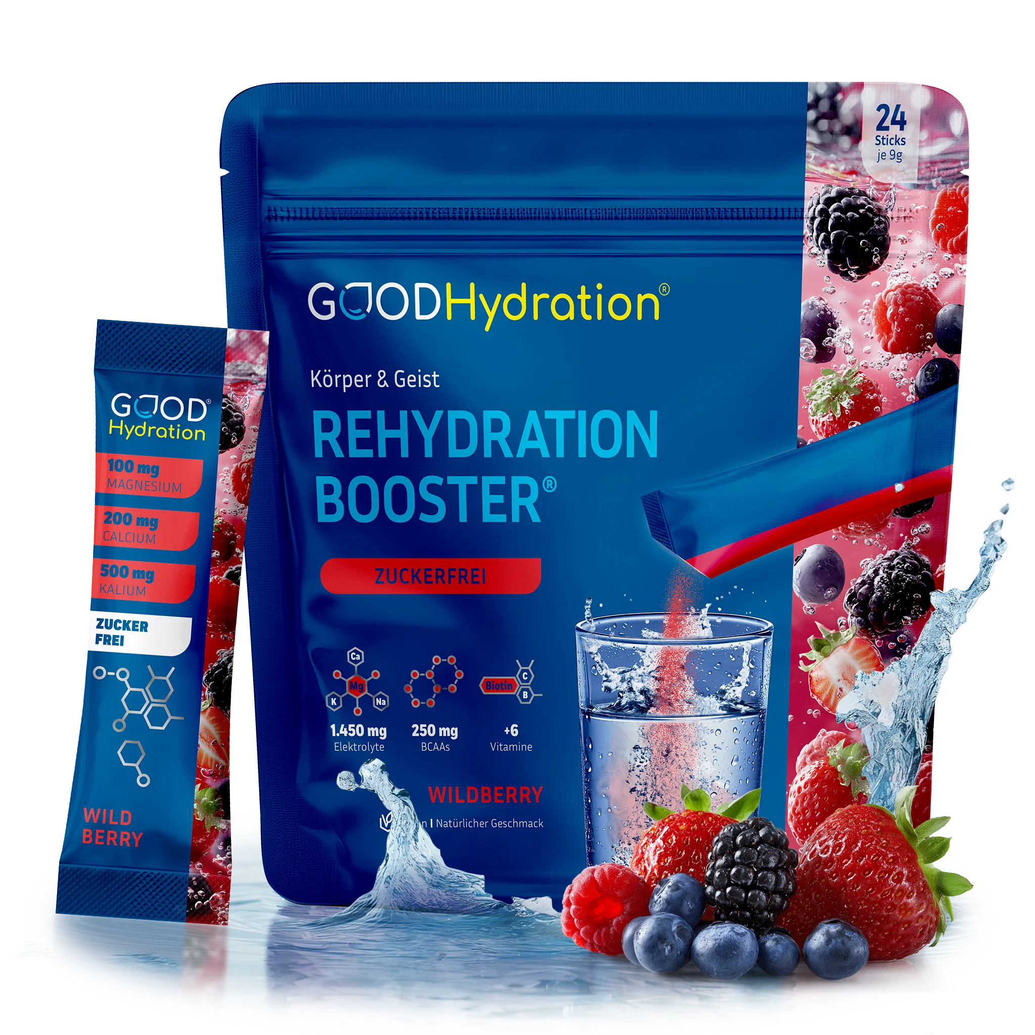 Marktführer mit den meistverkauften Elektrolytgetränken in Deutschland, Österreich und der Schweiz. Geschmack Wildberry.